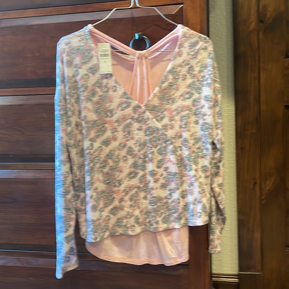 Girls justice long sleeve lightweight top with sewn in undershirt 10/12 plus New - Picture 6 of 7